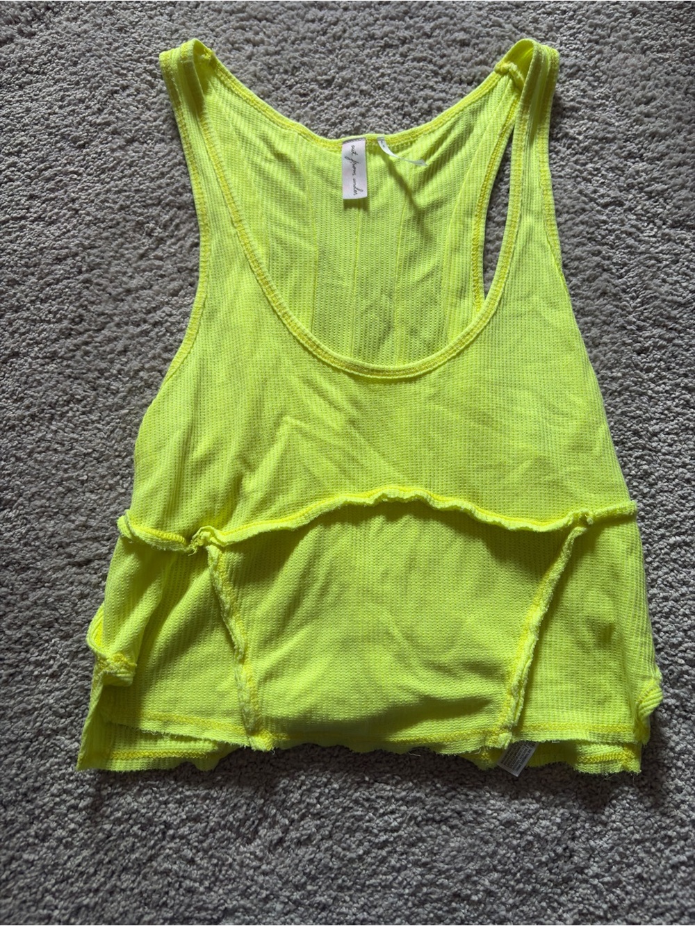 Urban Outfitters Neon Yellow Racerback Tank